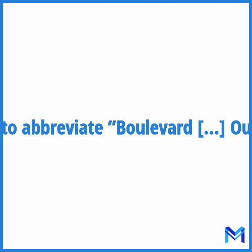 How to abbreviate ”Boulevard Urbain Ouest” in French?
