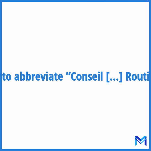 How to abbreviate ”Conseil National des Transports Routiers” in French?