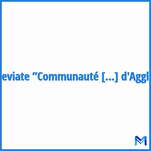 How to abbreviate ”Communauté d'Agglomération” in French?