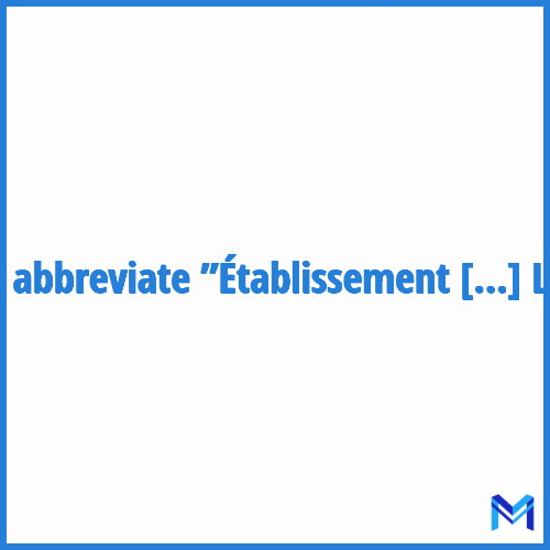 How to abbreviate ”Établissement Public de Coopération Locale” in French?