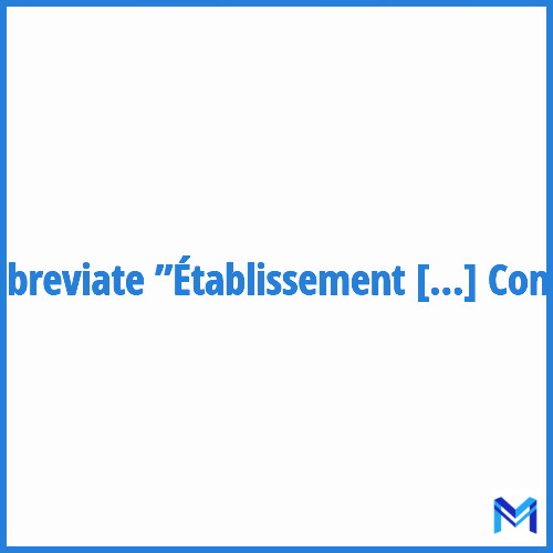 How to abbreviate ”Établissement Public à Caractère Industriel et Commercial” in French?
