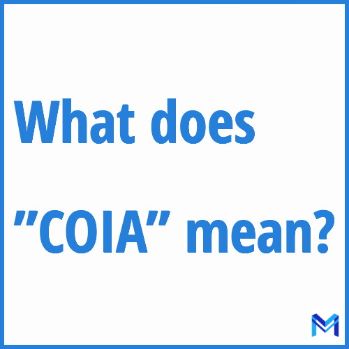 What does ”COIA”” mean?