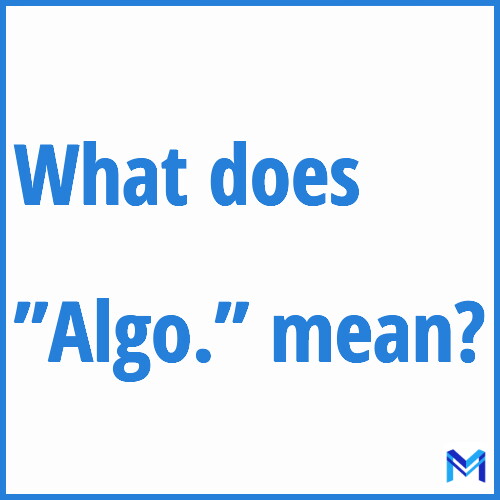 What does ”Algo.”” mean?